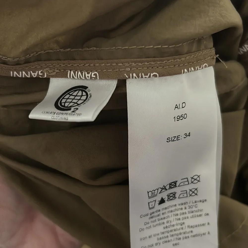 Ganni Olive Green Utility Jogger Pants - Picture 6 of 6